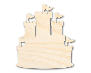 Unfinished Wood Medieval Castle Silhouette - History Craft - up to 36" DIY
