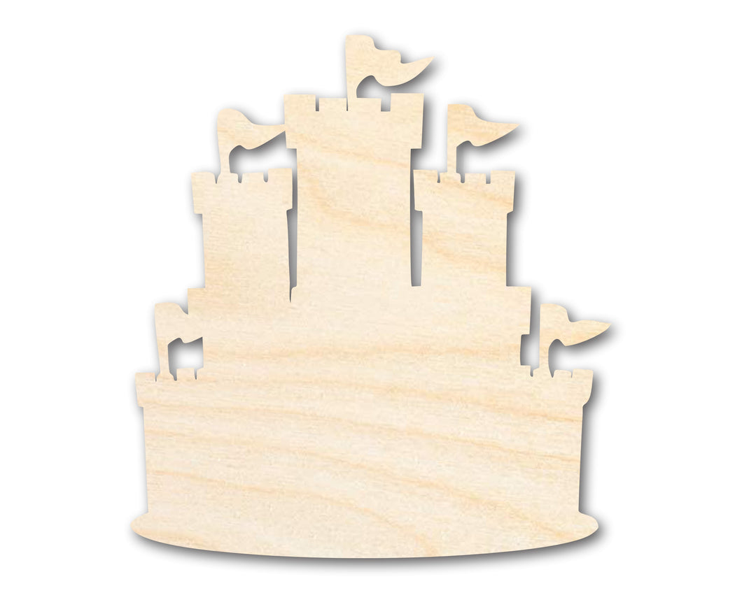Unfinished Wood Medieval Castle Silhouette - History Craft - up to 36