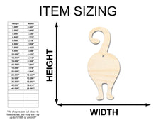 Load image into Gallery viewer, Unfinished Wood Cat Backside Shape - Pet Craft - up to 36&quot;
