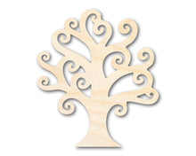 Load image into Gallery viewer, Unfinished Wood Swirly Tree Shape - Craft - up to 36&quot;
