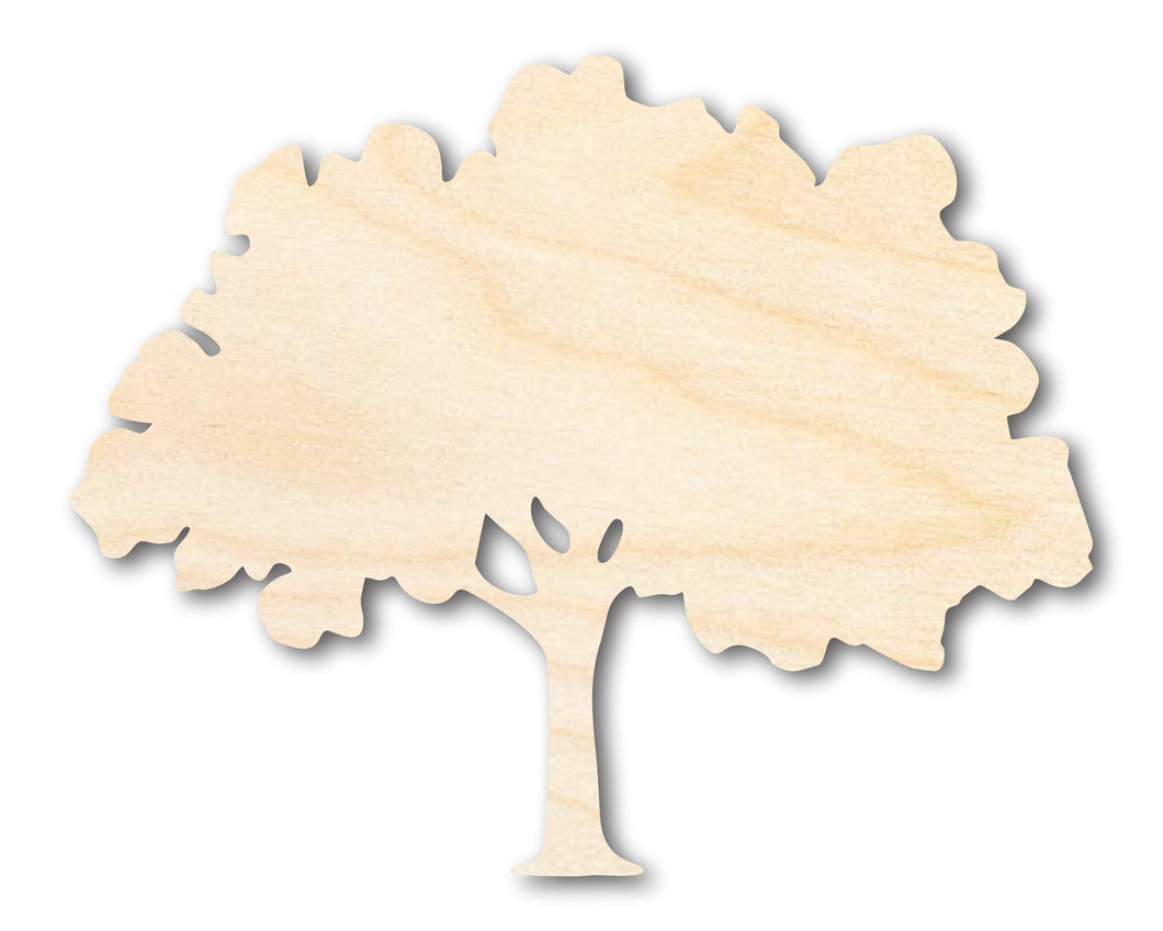 Unfinished Wood Oak Tree Shape - Craft - up to 36