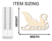Load image into Gallery viewer, Unfinished Wood Winter Sleigh Shape - Craft - up to 46&quot;
