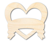Load image into Gallery viewer, Unfinished Wood Bannered Heart Shape - Craft - up to 36&quot;
