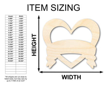 Load image into Gallery viewer, Unfinished Wood Bannered Heart Shape - Craft - up to 36&quot;
