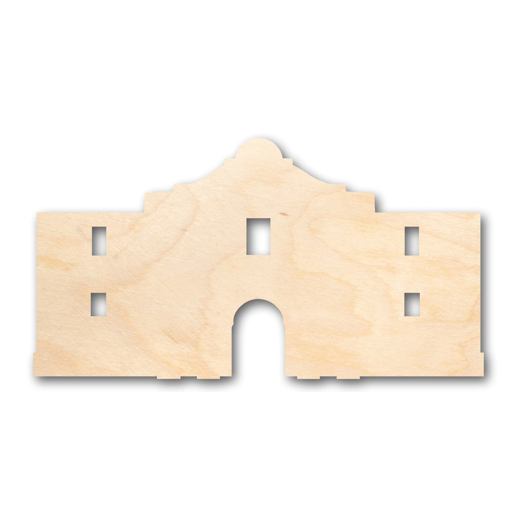 Unfinished Wood Alamo Shape - Craft - up to 36