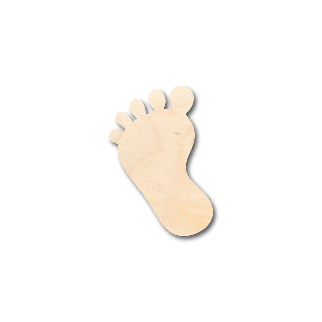Unfinished Wood Baby Foot Shape - Craft - up to 36