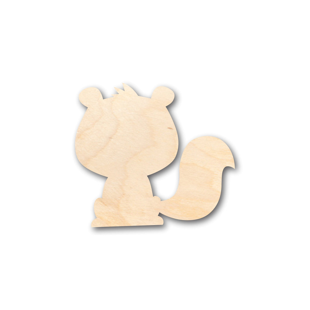 Unfinished Wood Baby Skunk Shape - Craft - up to 36