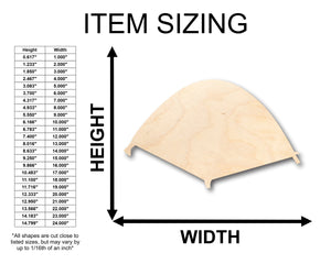 Unfinished Wood Camping Tent Shape - Craft - up to 36" DIY
