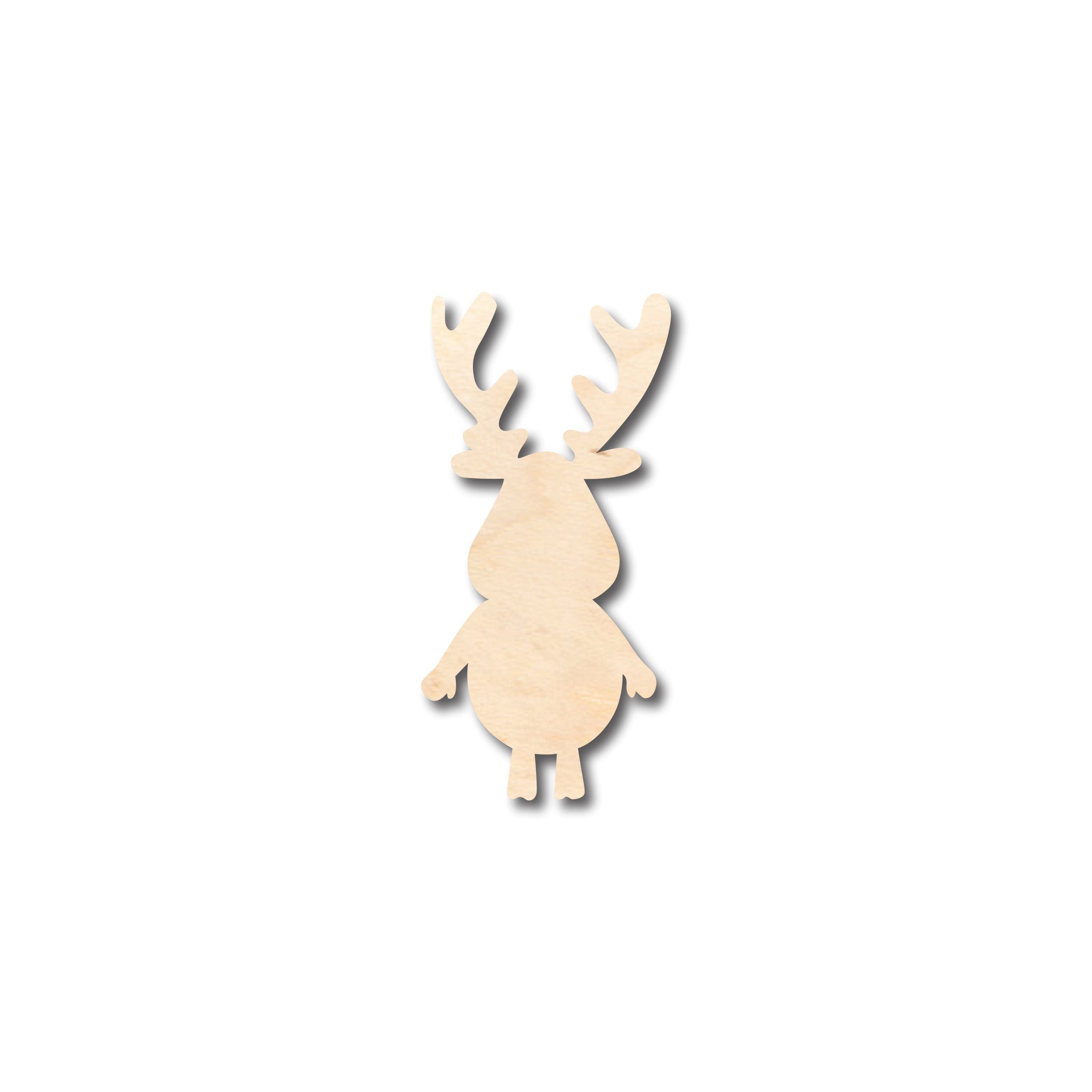 Unfinished Wood Cartoon Deer Moose Shape - Craft - up to 36