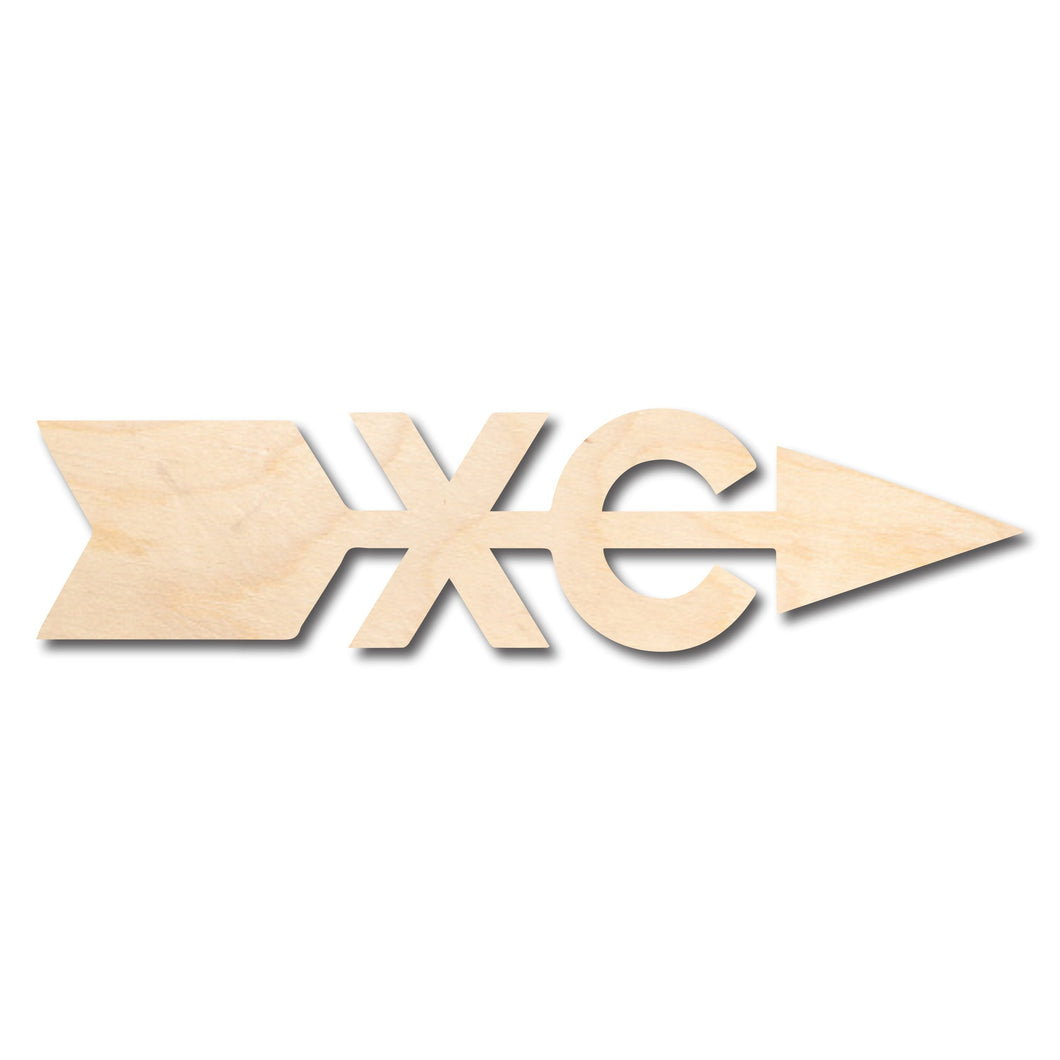 Unfinished Wood Cross Country XC Shape - Craft - up to 36