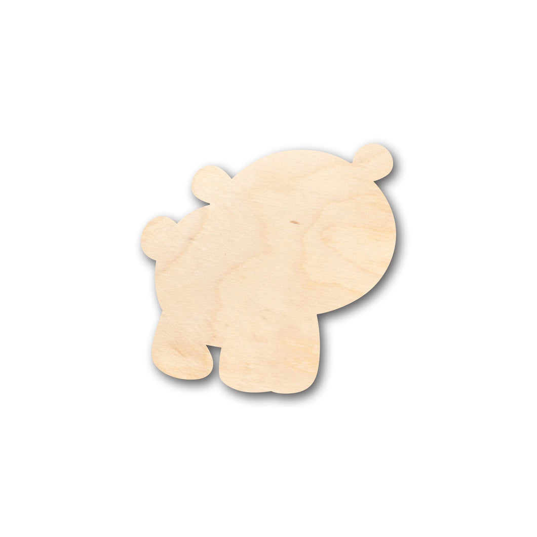 Unfinished Wood Cute Baby Bear Shape - Craft - up to 36