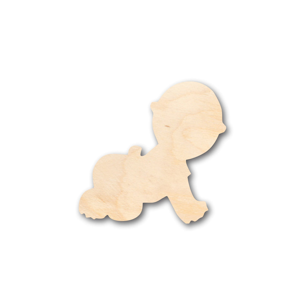 Unfinished Wood Cute Baby Shape - Craft - up to 36