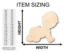 Load image into Gallery viewer, Unfinished Wood Cute Baby Shape - Craft - up to 36&quot; DIY
