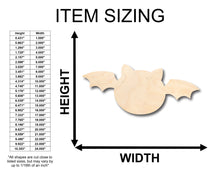 Load image into Gallery viewer, Unfinished Wood Cute Bat Shape - Craft - up to 36&quot; DIY
