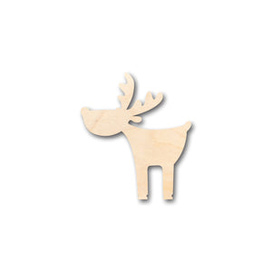 Unfinished Wood Cute Deer Moose Shape - Craft - up to 36" DIY