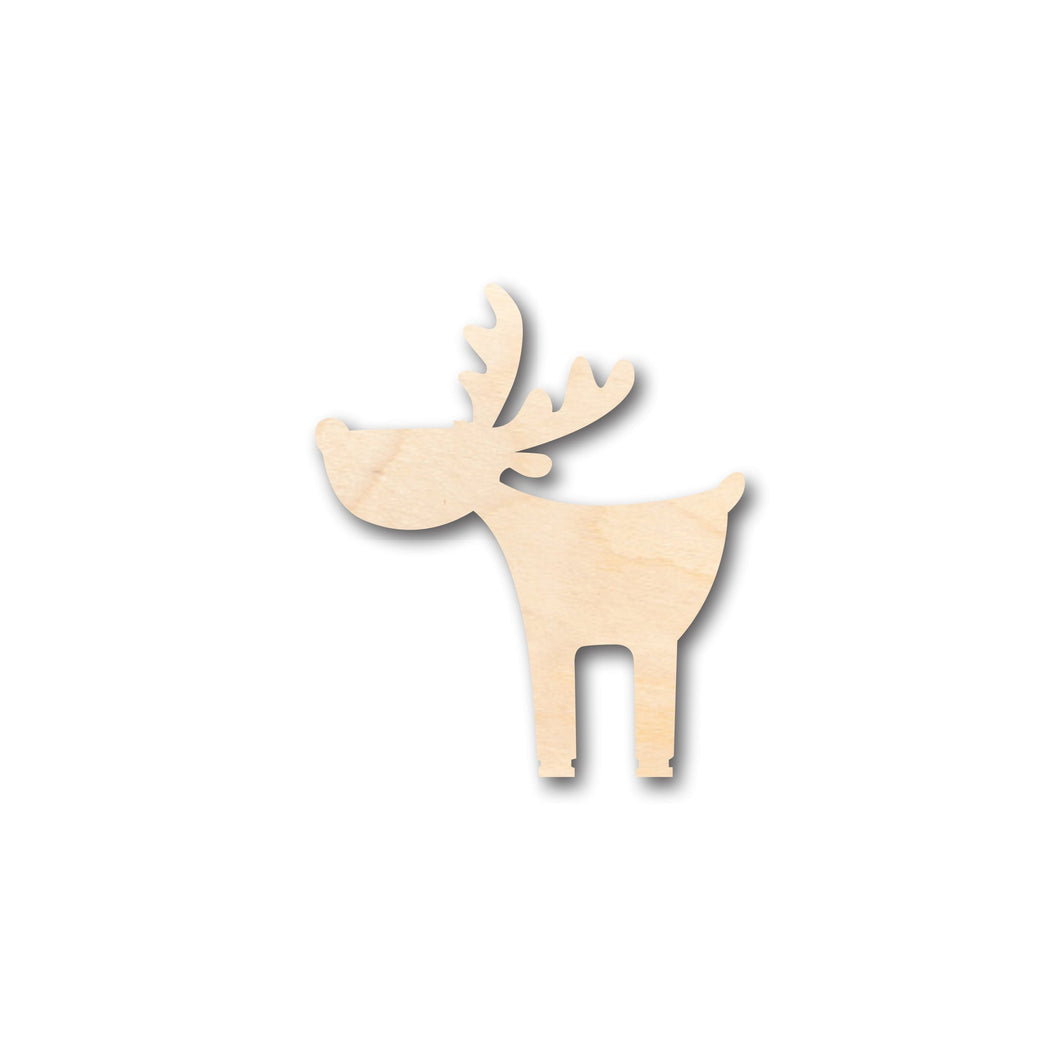 Unfinished Wood Cute Deer Moose Shape - Craft - up to 36