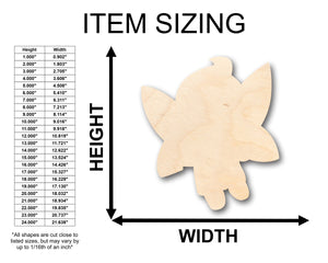 Unfinished Wood Cute Fairy Shape - Craft - up to 36" DIY