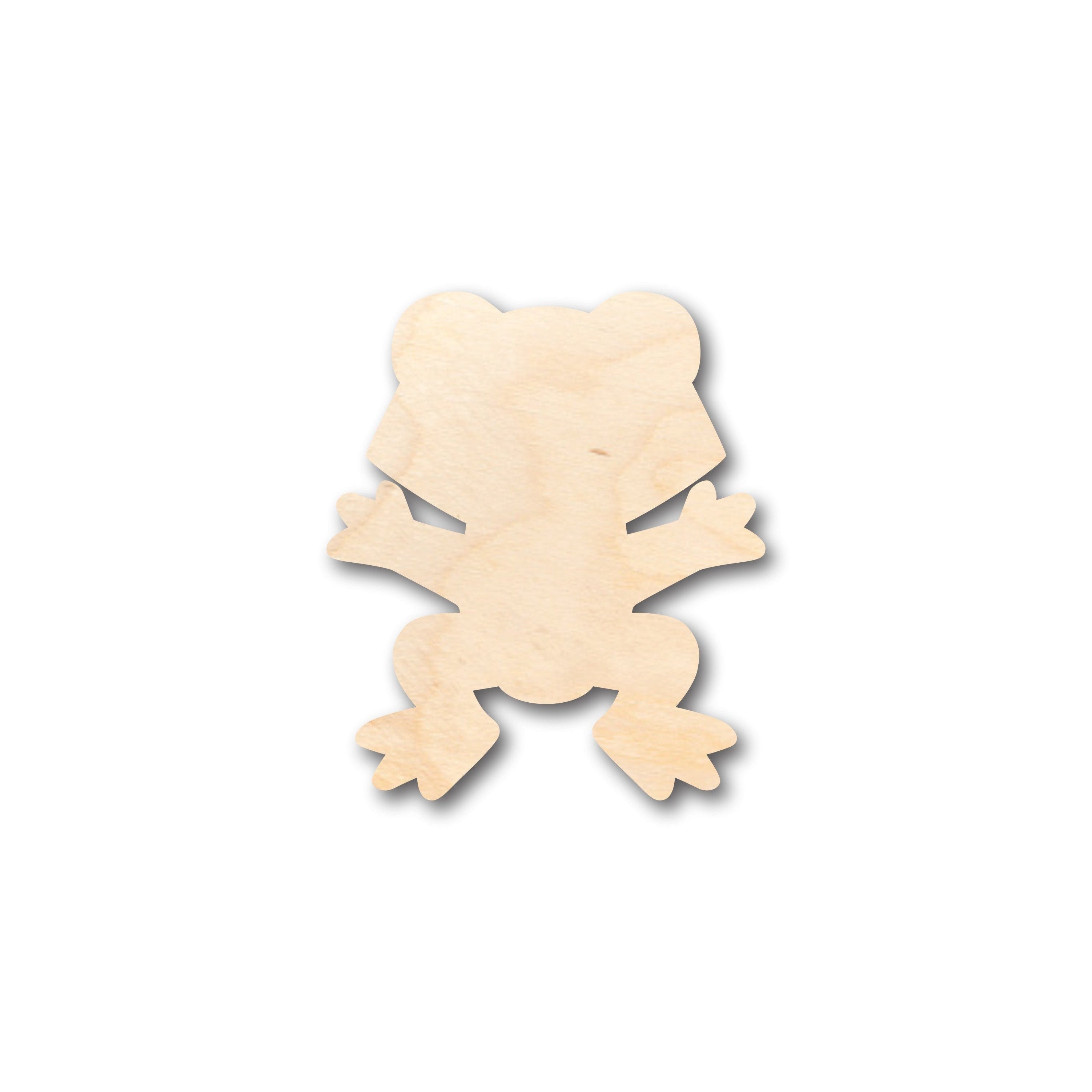 Unfinished Wood Cute Frog Shape - Craft - up to 36