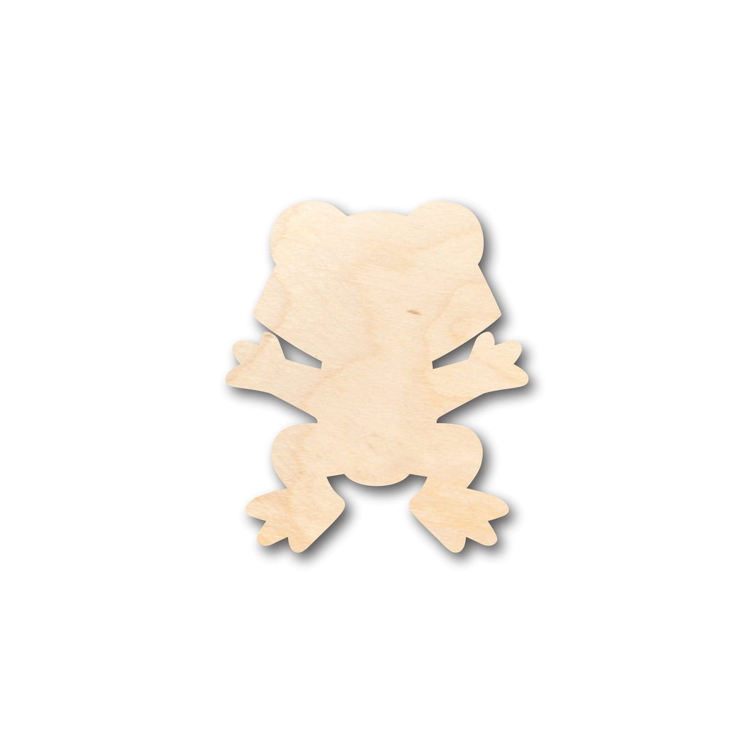 Unfinished Wood Cute Frog Shape - Craft - up to 36