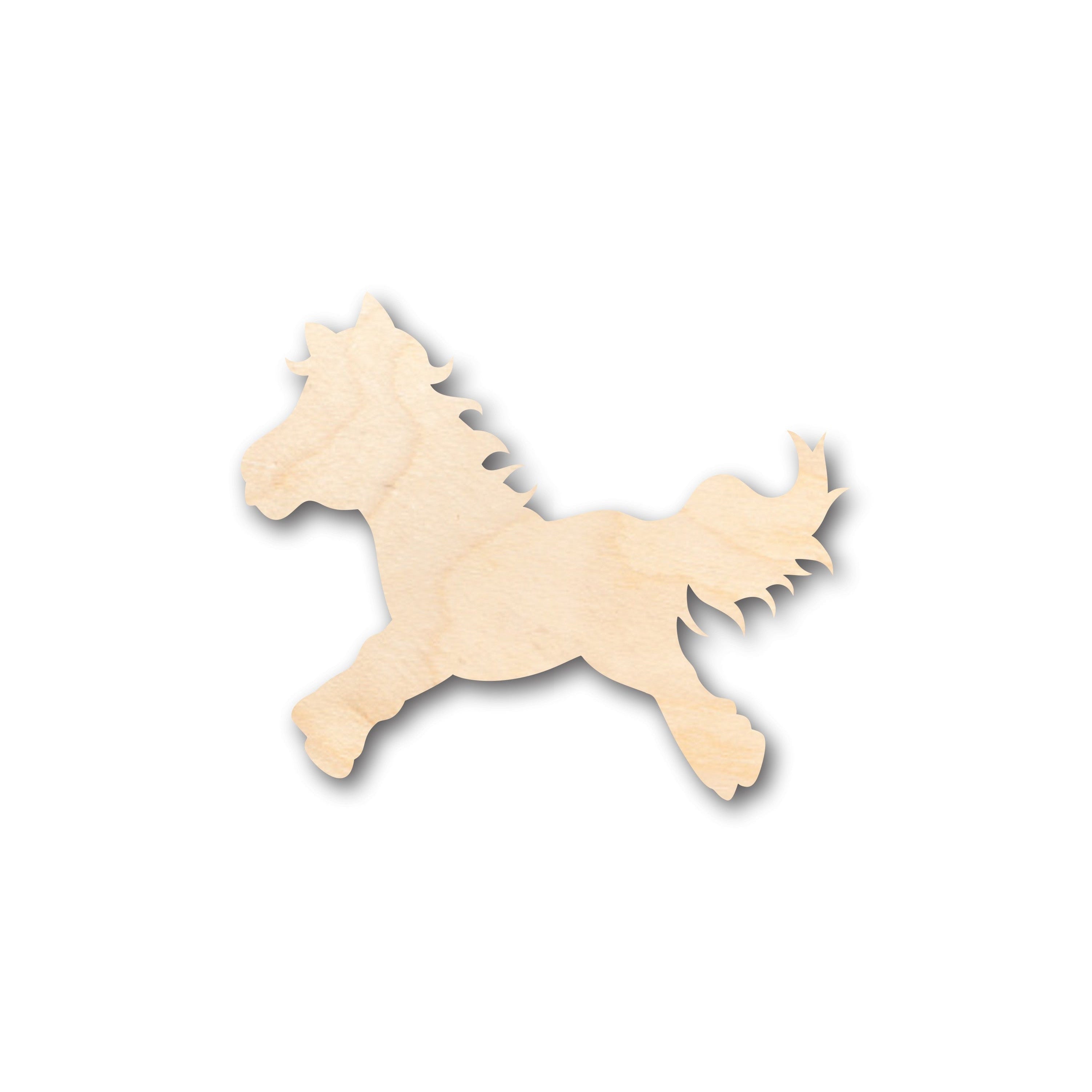 Unfinished Wood Cute Horse Shape - Craft - up to 36