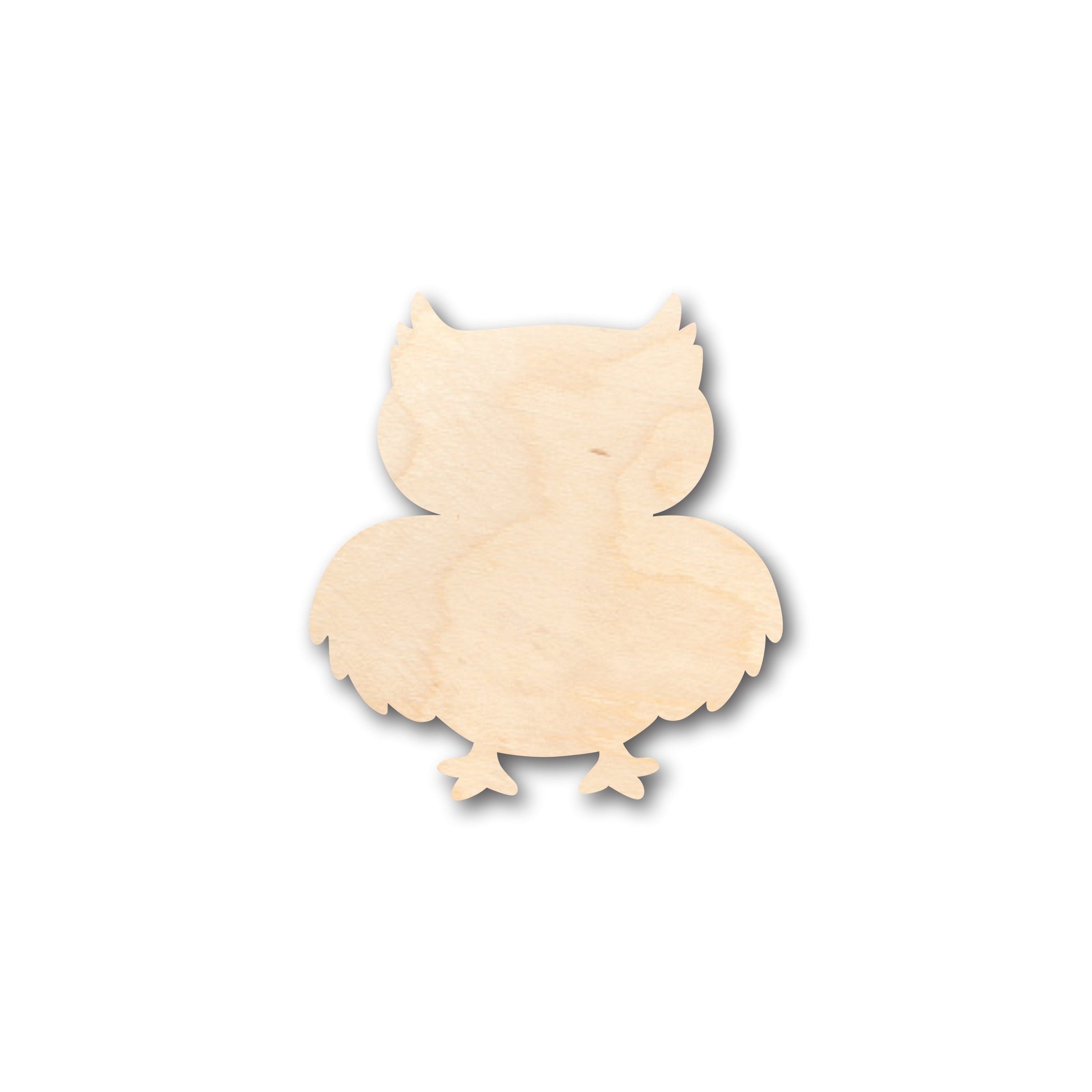 Unfinished Wood Cute Owl Shape - Craft - up to 36