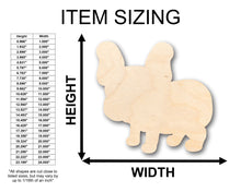 Load image into Gallery viewer, Unfinished Wood Cute Pug Dog Shape - Craft - up to 36&quot; DIY
