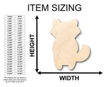 Load image into Gallery viewer, Unfinished Wood Cute Raccoon Shape - Craft - up to 36&quot; DIY
