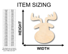 Load image into Gallery viewer, Unfinished Wood Cute Reindeer Head Shape - Craft - up to 36&quot; DIY
