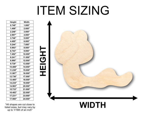 Unfinished Wood Cute Worm Shape - Craft - up to 46" DIY