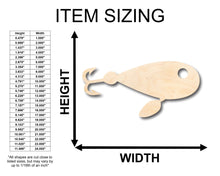 Load image into Gallery viewer, Unfinished Wood Fishing Lure Shape - Craft - up to 36&quot; DIY
