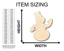 Load image into Gallery viewer, Unfinished Wood Friendly Snowman Shape - Craft - up to 36&quot; DIY
