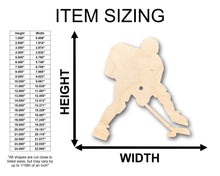 Load image into Gallery viewer, Unfinished Wood Hockey Player Shape - Craft - up to 36&quot; DIY
