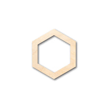 Load image into Gallery viewer, Unfinished Wood Hollow Hexagon Honeycomb Shape - Craft - up to 36&quot; DIY
