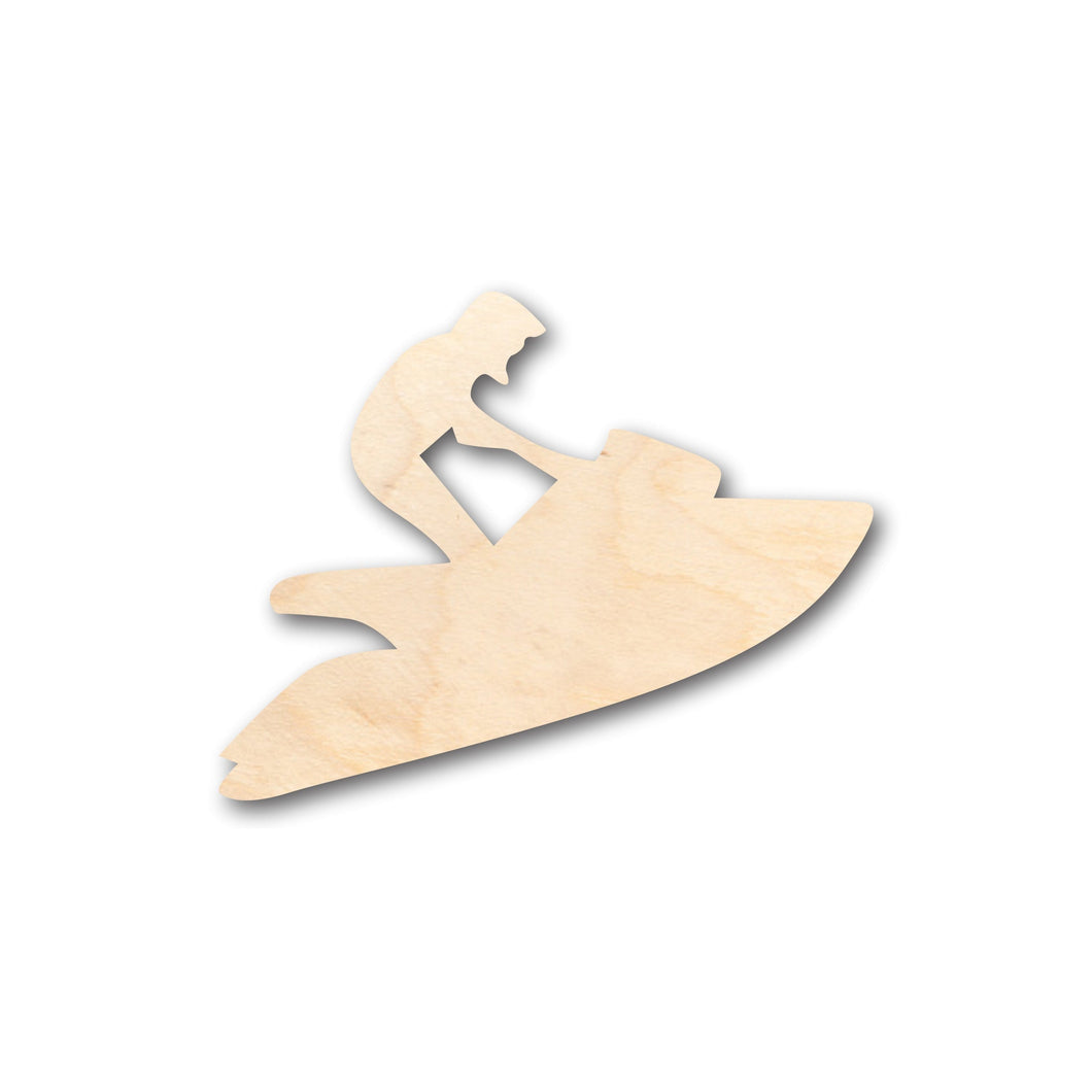 Unfinished Wood Jetski Shape - Craft - up to 36