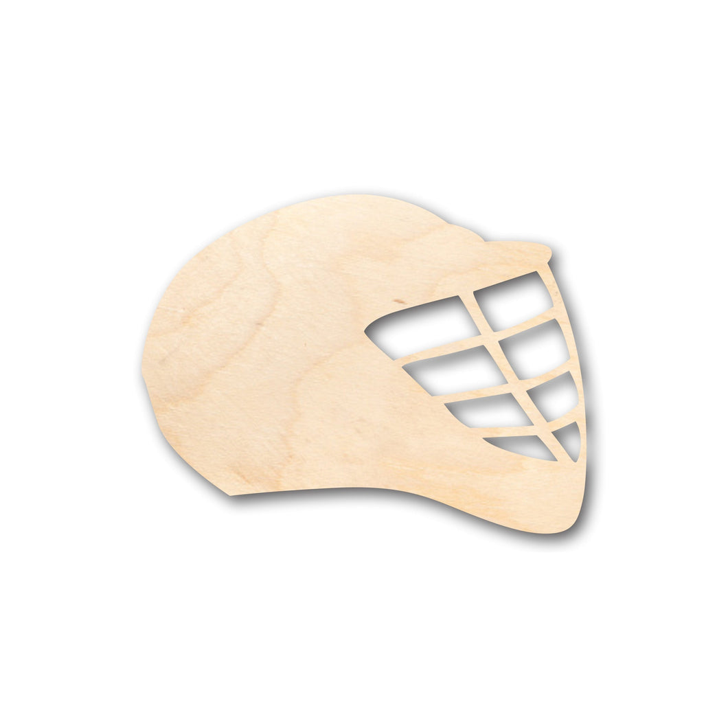 Unfinished Wood Lacrosse Helmet Shape - Craft - up to 36