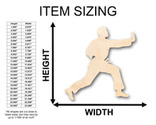 Load image into Gallery viewer, Unfinished Wood Male Martial Arts Karate Shape - Craft - up to 36&quot; DIY
