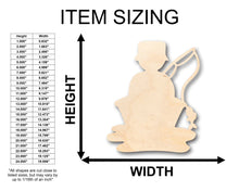 Load image into Gallery viewer, Unfinished Wood Man Fishing Shape - Craft - up to 36&quot; DIY
