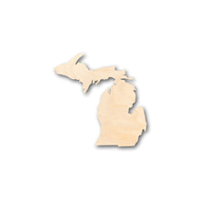 Load image into Gallery viewer, Unfinished Wood Michigan Connected Shape - Craft - up to 36&quot; DIY
