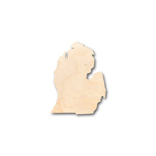 Load image into Gallery viewer, Unfinished Wood Michigan Lower Peninsula Shape - Craft - up to 36&quot; DIY
