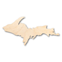 Load image into Gallery viewer, Unfinished Wood Michigan Upper Peninsula Shape - Craft - up to 36&quot; DIY
