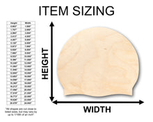 Load image into Gallery viewer, Unfinished Wood Plain Swim Cap Shape - Craft - up to 36&quot; DIY
