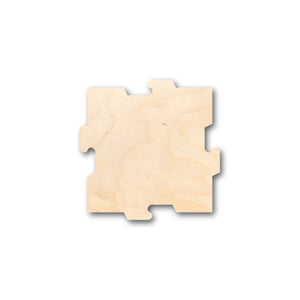 Unfinished Wood Puzzle Piece Interlocking Shape - Craft - up to 36" DIY