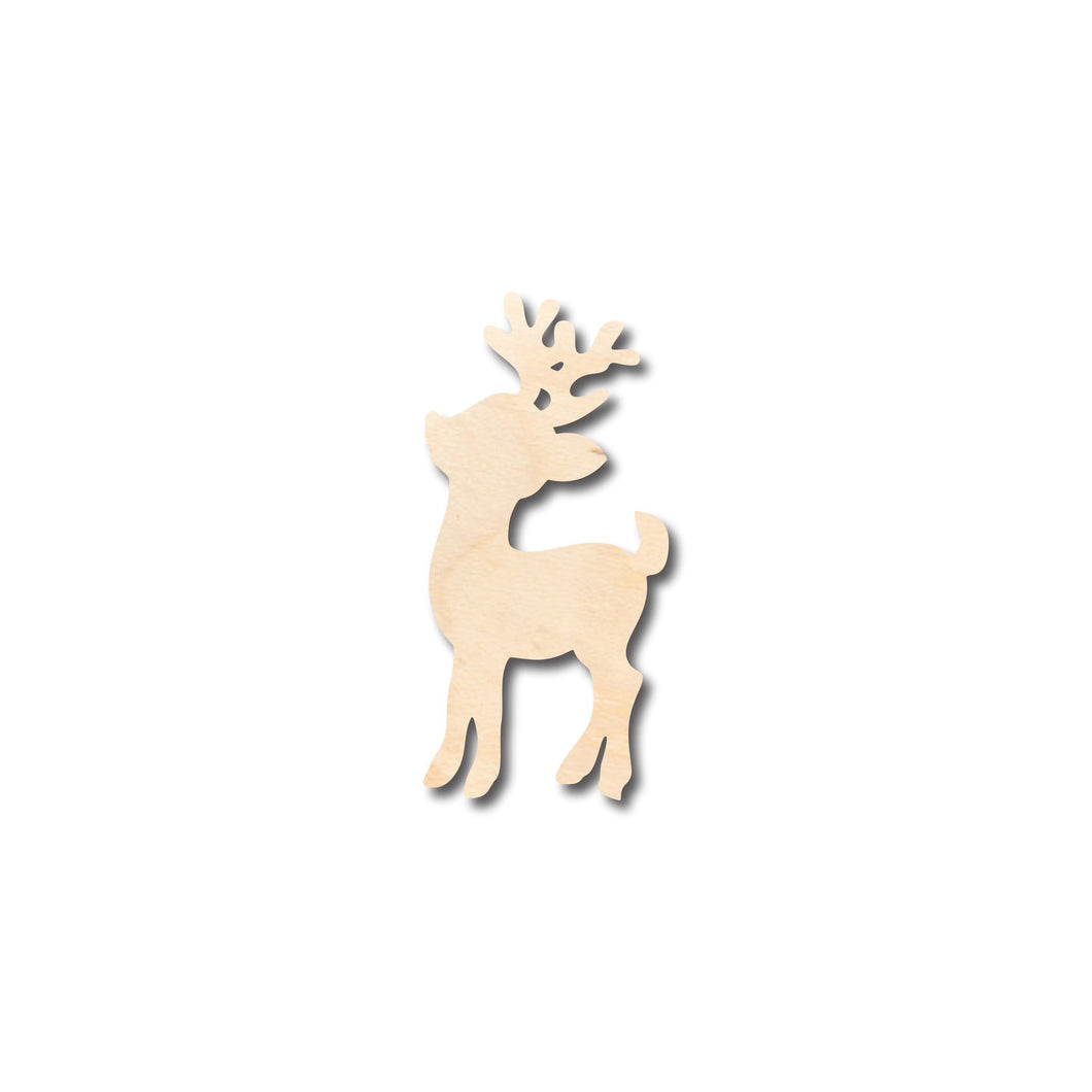 Unfinished Wood Santa's Reindeer Shape - Craft - up to 36