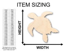 Load image into Gallery viewer, Unfinished Wood Sea Turtle Shape - Craft - up to 36&quot; DIY
