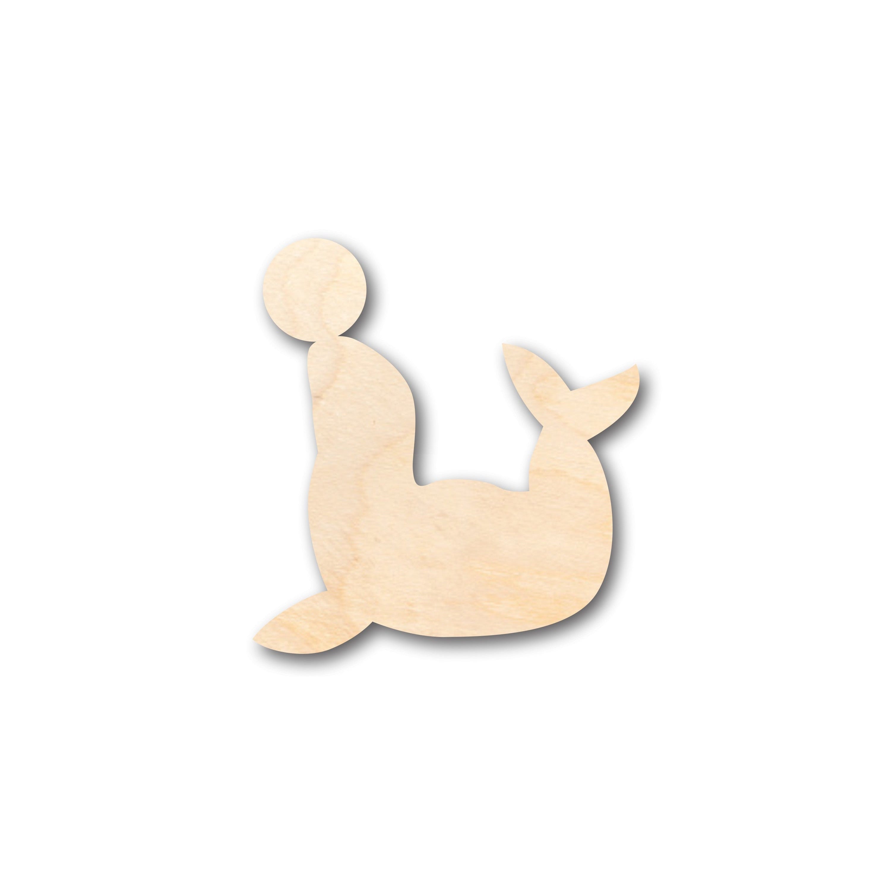 Unfinished Wood Seal with Ball Shape - Craft - up to 36