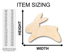 Load image into Gallery viewer, Unfinished Wood Simple Bunny Shape - Craft - up to 36&quot; DIY
