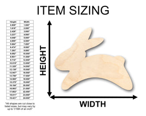 Unfinished Wood Simple Bunny Shape - Craft - up to 36" DIY