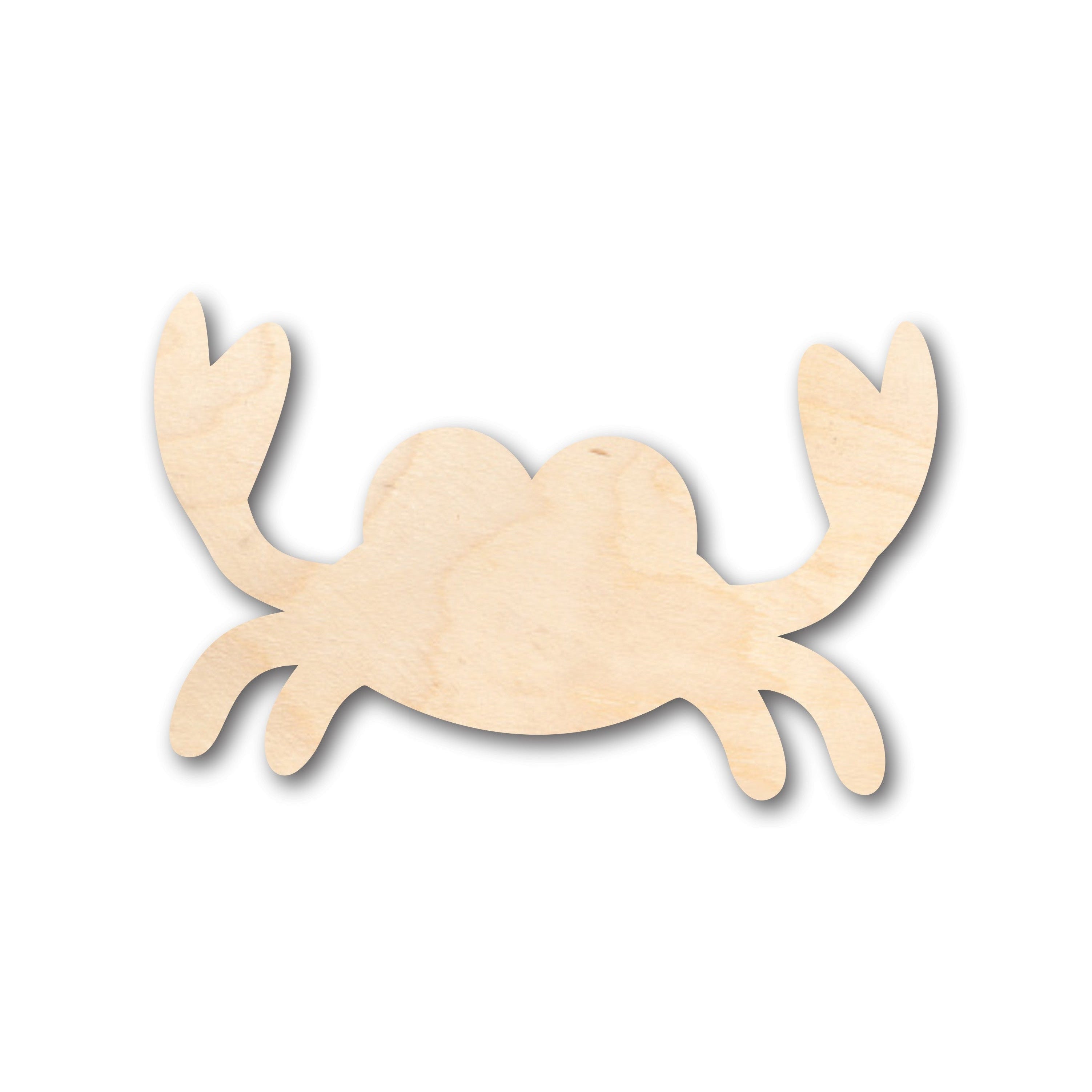 Unfinished Wood Simple Crab Shape - Craft - up to 36