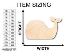 Load image into Gallery viewer, Unfinished Wood Simple Whale Shape - Craft - up to 46&quot; DIY
