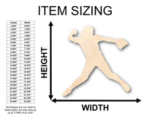 Load image into Gallery viewer, Unfinished Wood Softball Pitcher Shape - Craft - up to 36&quot; DIY
